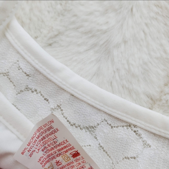 NWT Elita Women's Tank Top Lingerie White Vintage 80s 90s Canada Size Medium - Picture 6 of 8